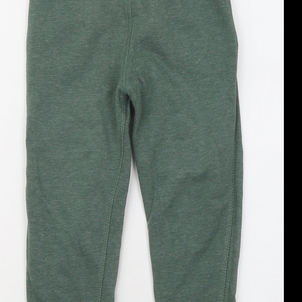 Nutmeg Boys Green Cotton Jegging Trousers Size 4-5 Years Regular Drawstring