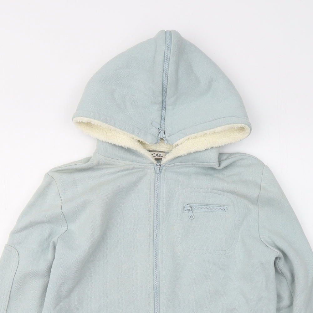 Cherokee Womens Blue Cotton Full Zip Hoodie Size 14