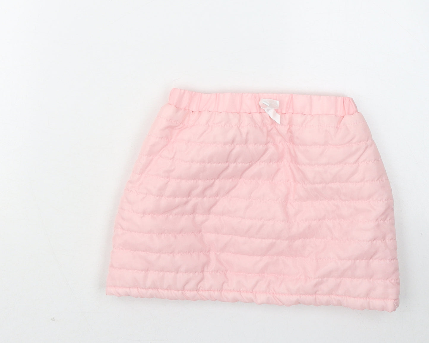 Preworn Girls Pink Polyester A-Line Skirt Size 5-6 Years Regular