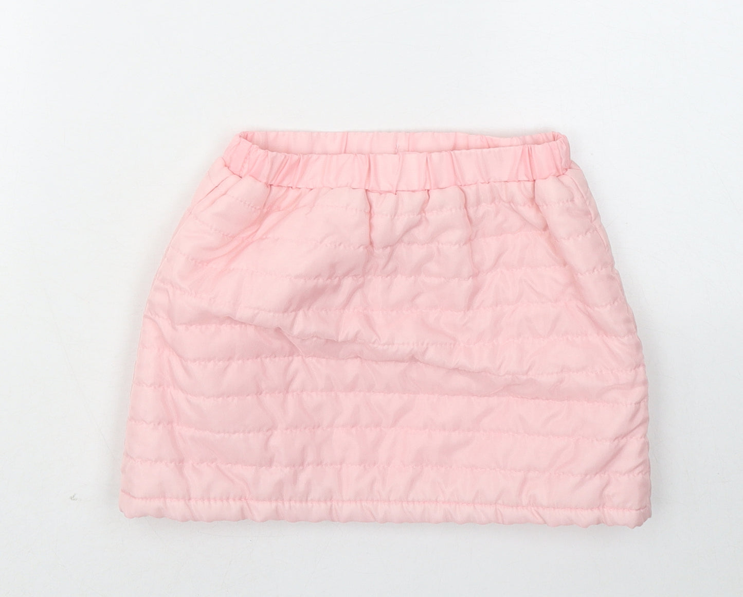 Preworn Girls Pink Polyester A-Line Skirt Size 5-6 Years Regular
