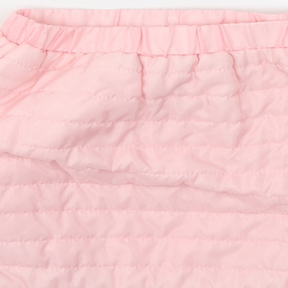Preworn Girls Pink Polyester A-Line Skirt Size 5-6 Years Regular