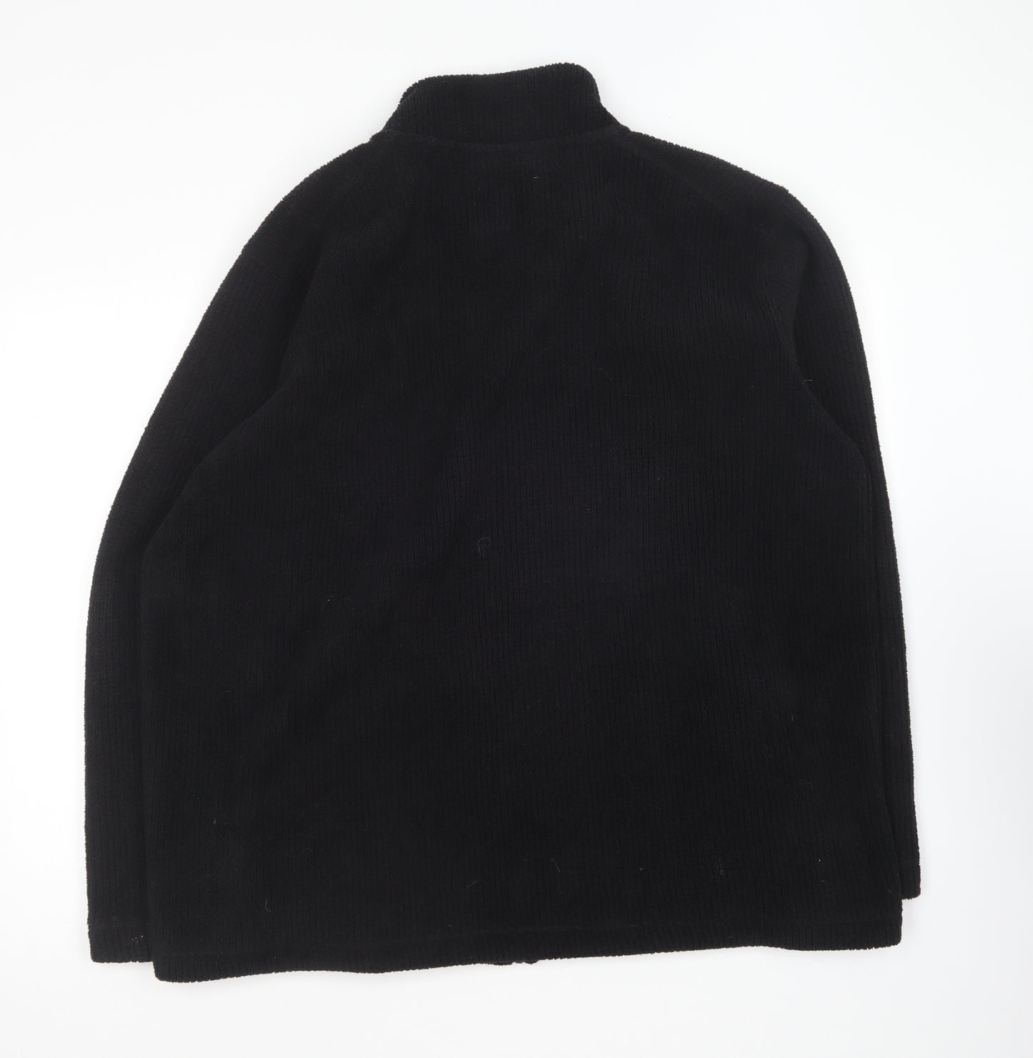 Blue Harbour Mens Black Polyester Full Zip Sweatshirt Size 2XL