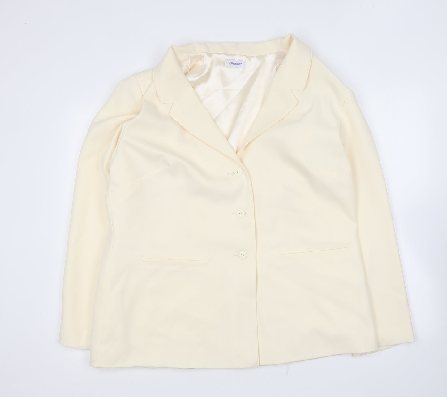 Damart Womens Yellow Jacket Blazer Size 22 Button