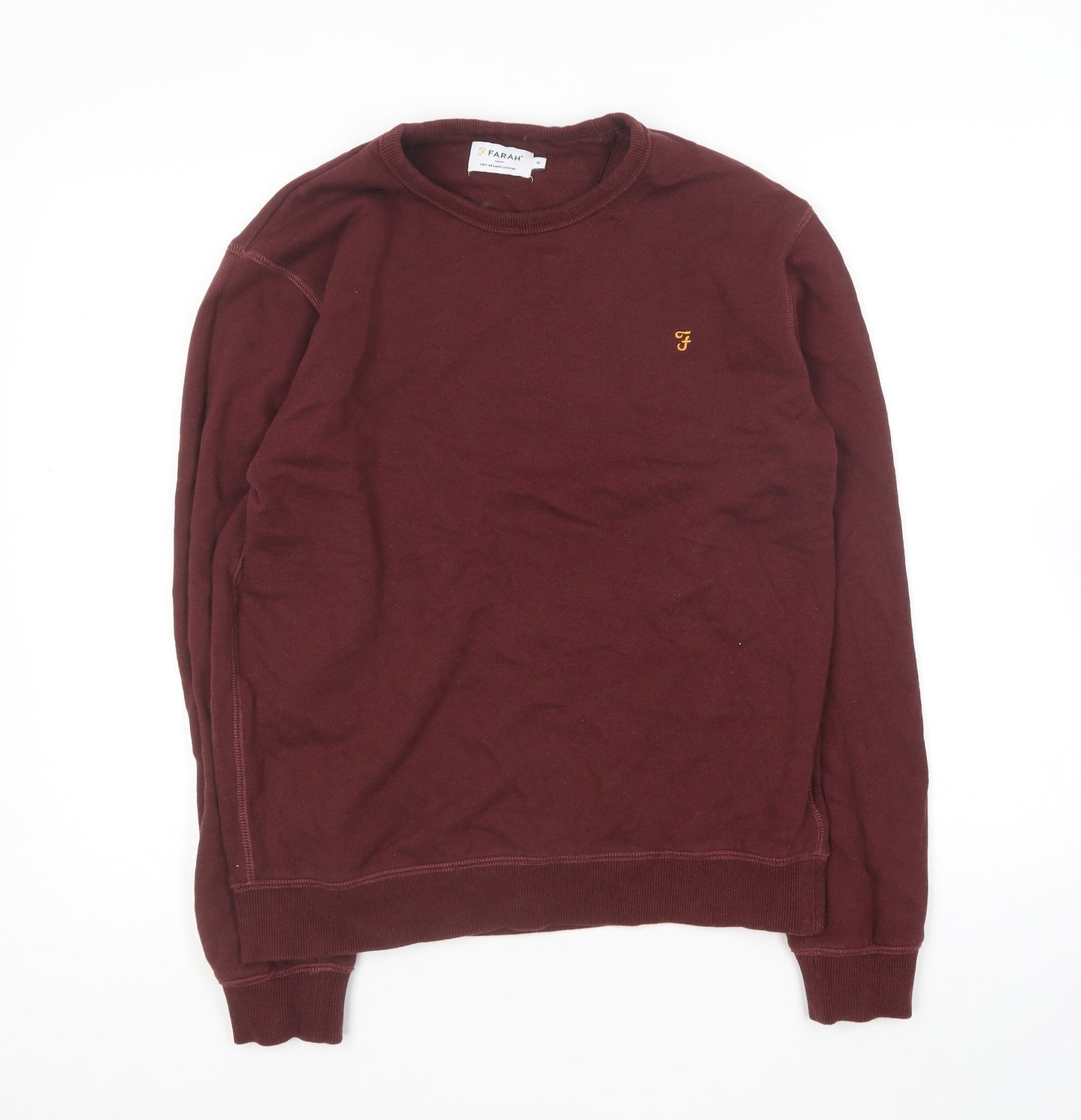 Farah Mens Purple Cotton Pullover Sweatshirt Size M