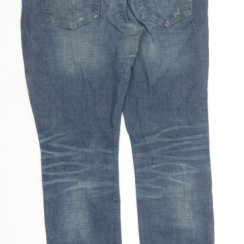 Denim & Co. Mens Blue Cotton Straight Jeans Size 32 in L32 in Regular