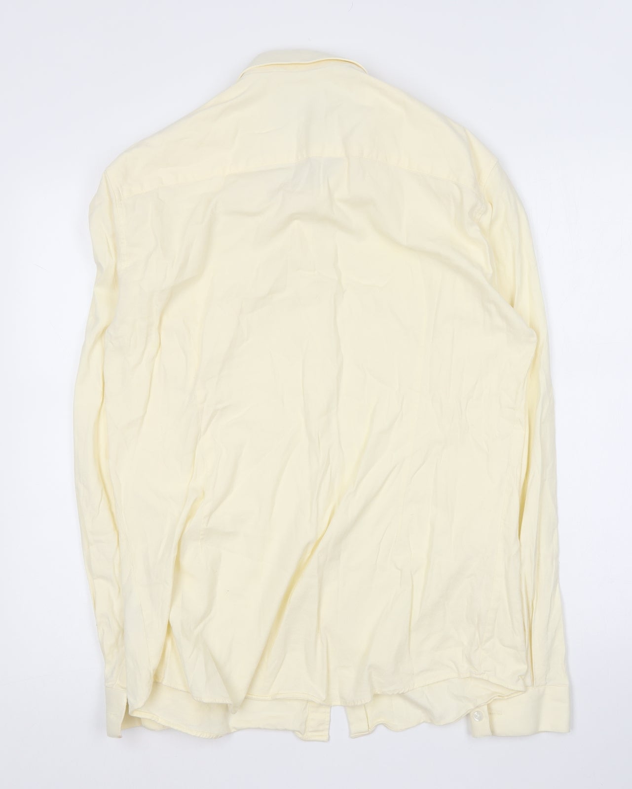 Father Sons Mens Yellow Cotton Button-Up Size 2XL Collared Button