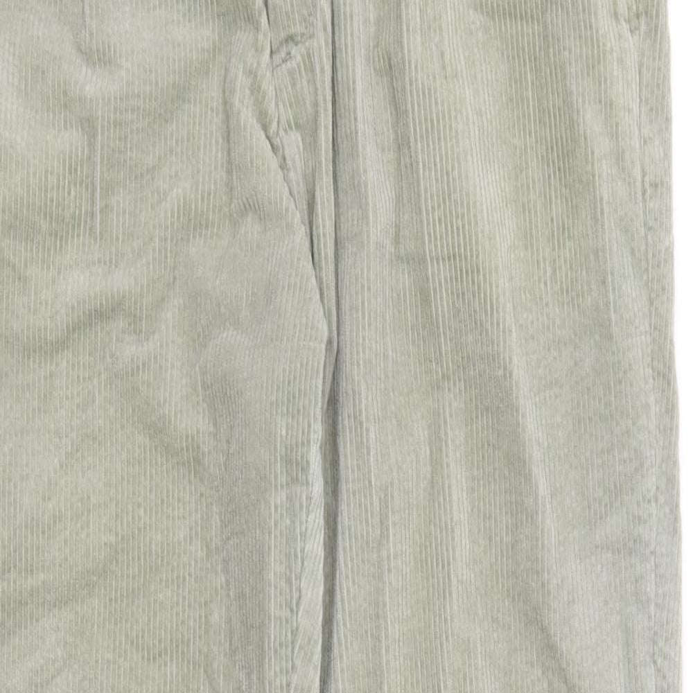 H&M Womens Green Cotton Straight Jeans Size 34 in L29 in Regular Zip