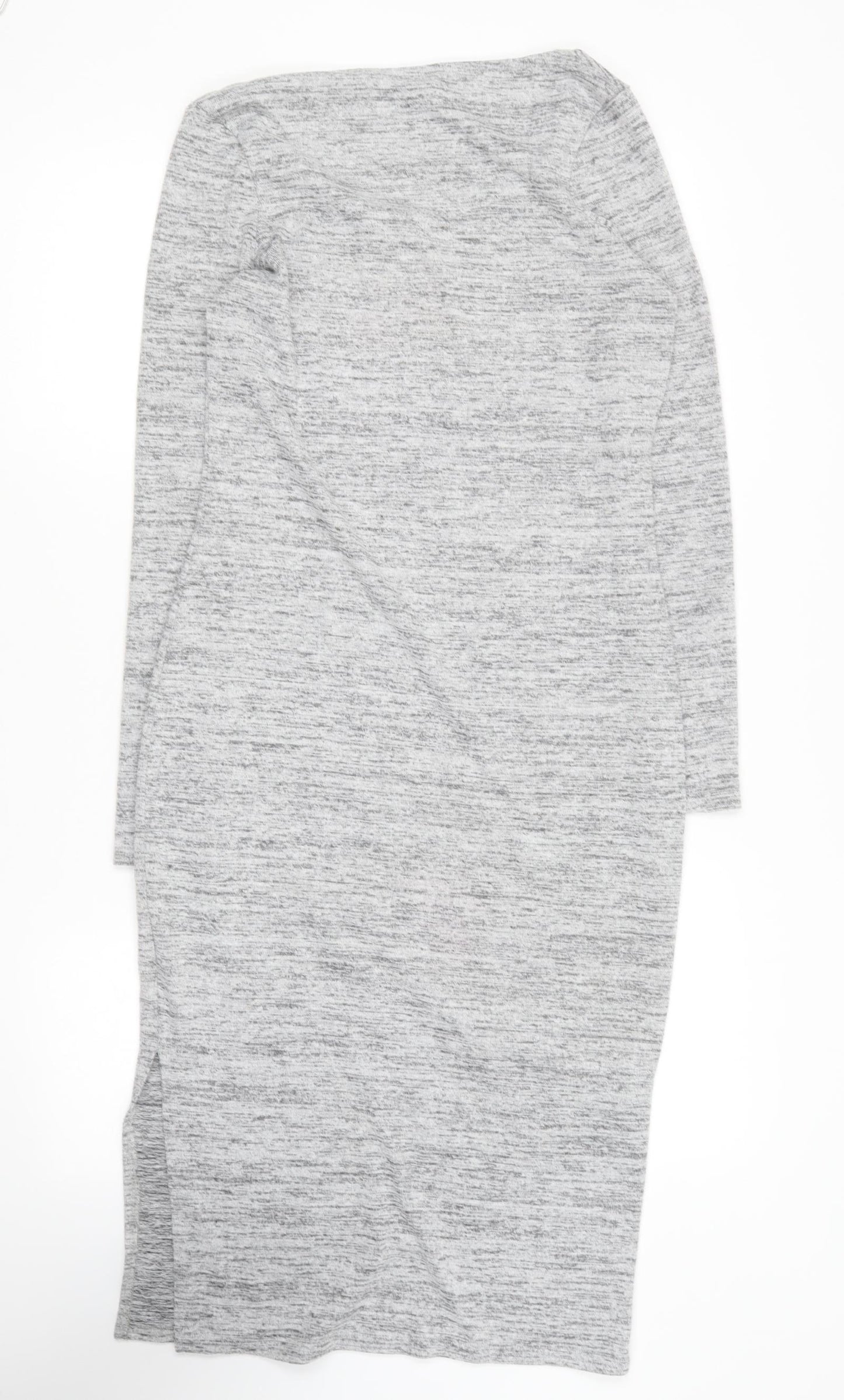 River Island Womens Grey Polyester Jumper Dress Size 8 Round Neck