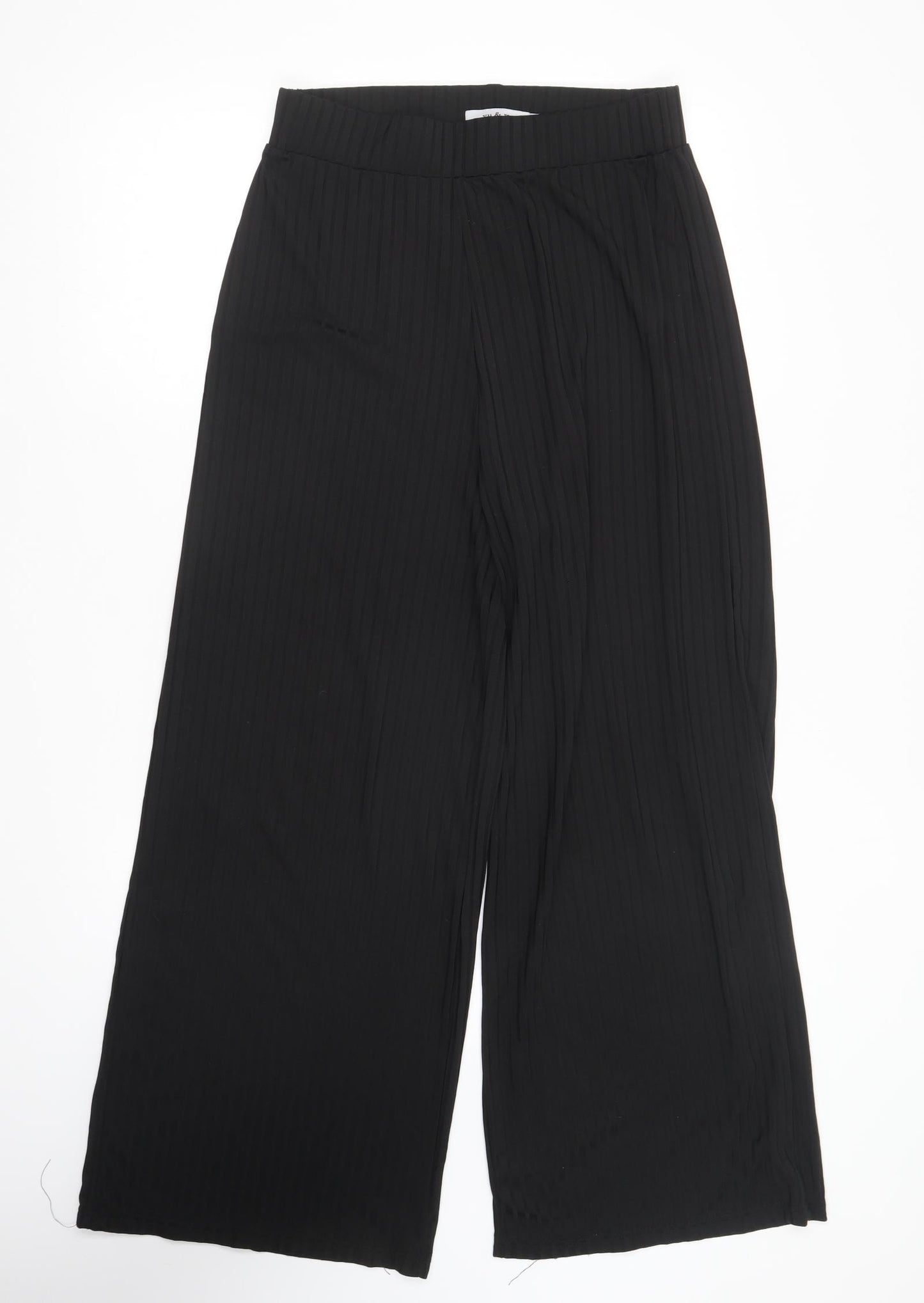 Yu & Me Womens Black Polyester Jogger Trousers Size M L27 in Regular