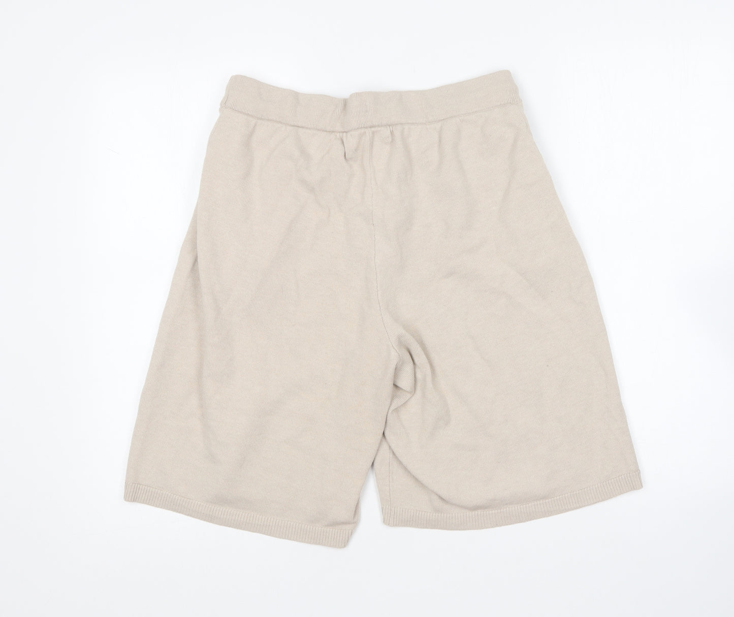 Primark Womens Beige Polyester Sweat Shorts Size S L10 in Regular Drawstring