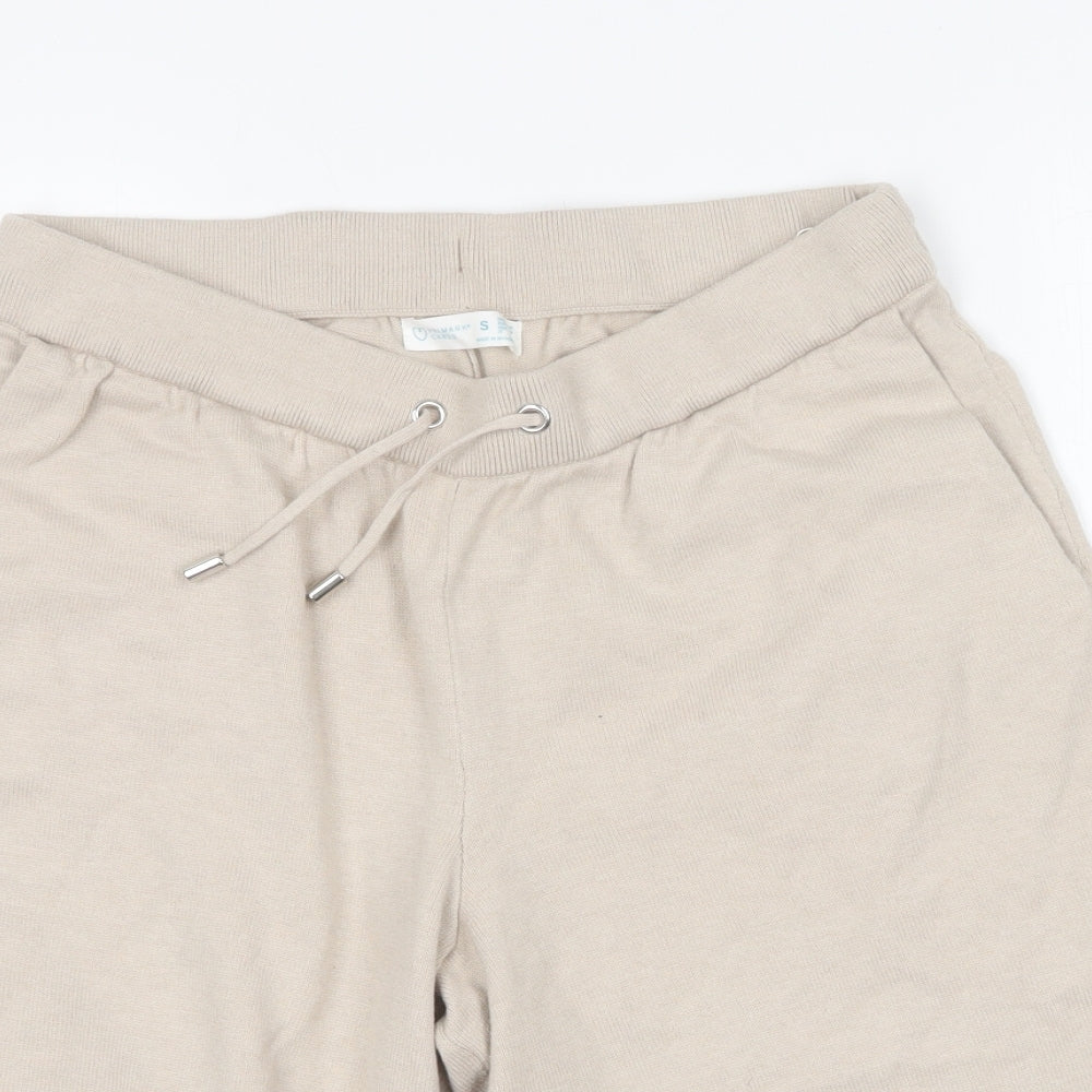 Primark Womens Beige Polyester Sweat Shorts Size S L10 in Regular Drawstring