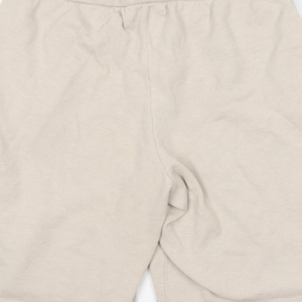 Primark Womens Beige Polyester Sweat Shorts Size S L10 in Regular Drawstring