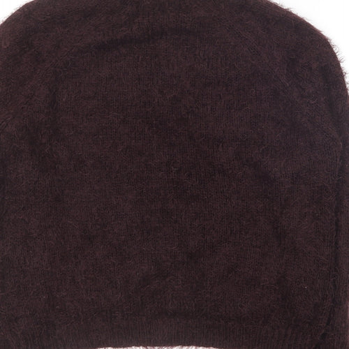 Topshop Womens Purple Round Neck Acrylic Pullover Jumper Size 8