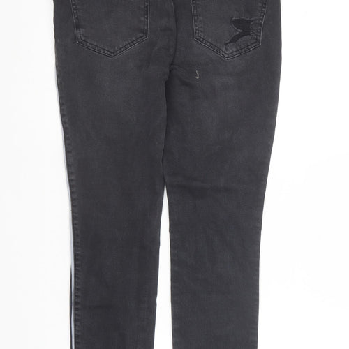 JKA Mens Black Cotton Skinny Jeans Size 32 in L29 in Slim Zip