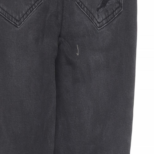 JKA Mens Black Cotton Skinny Jeans Size 32 in L29 in Slim Zip