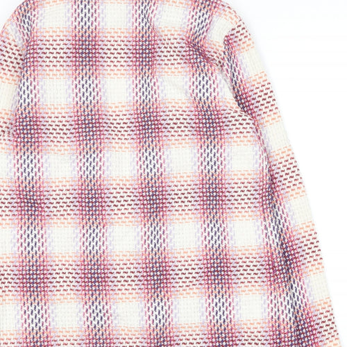 Giorgia Giannini Womens Pink Plaid Jacket Blazer Size S