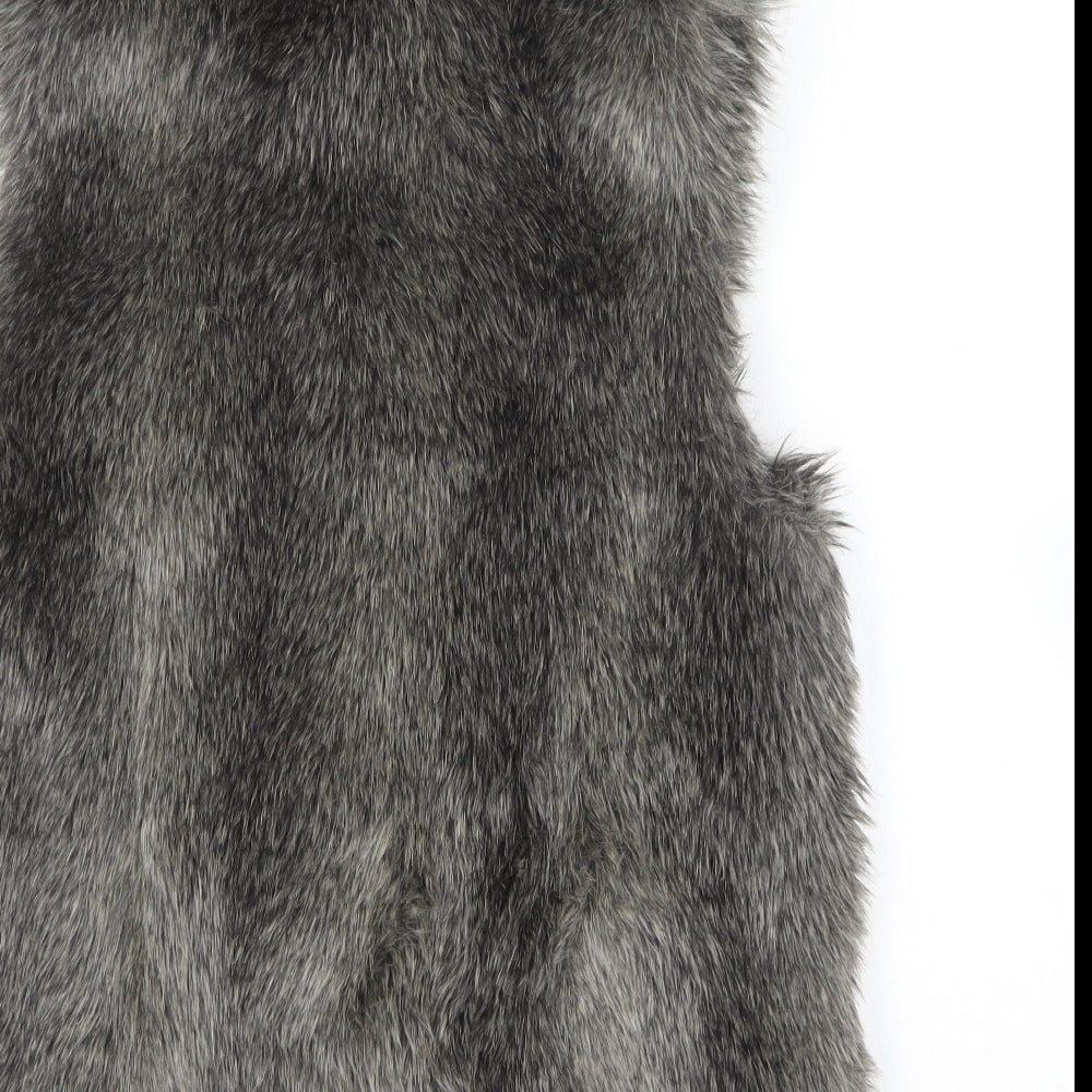 Mini velvet Womens Grey Gilet Jacket Size 10 Buckle