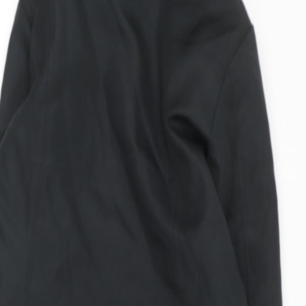 Yes! Miss Womens Black Rain Coat Coat Size S Zip
