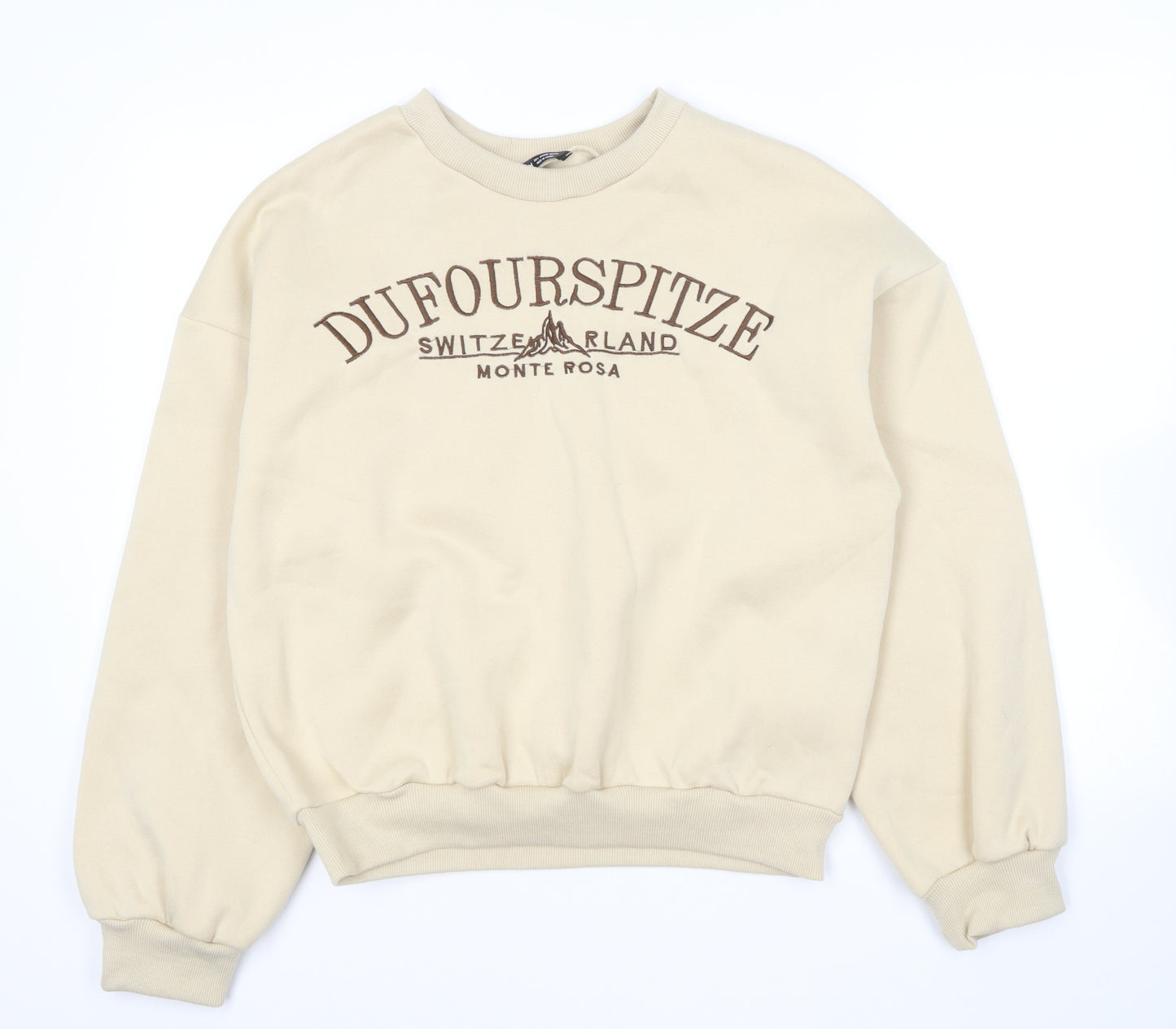 SheIn Womens Beige Round Neck Polyester Pullover Jumper Size L - Switzerland