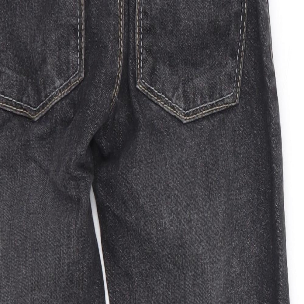 TU Boys Black 100% Cotton Straight Jeans Size 5 Years Regular Zip