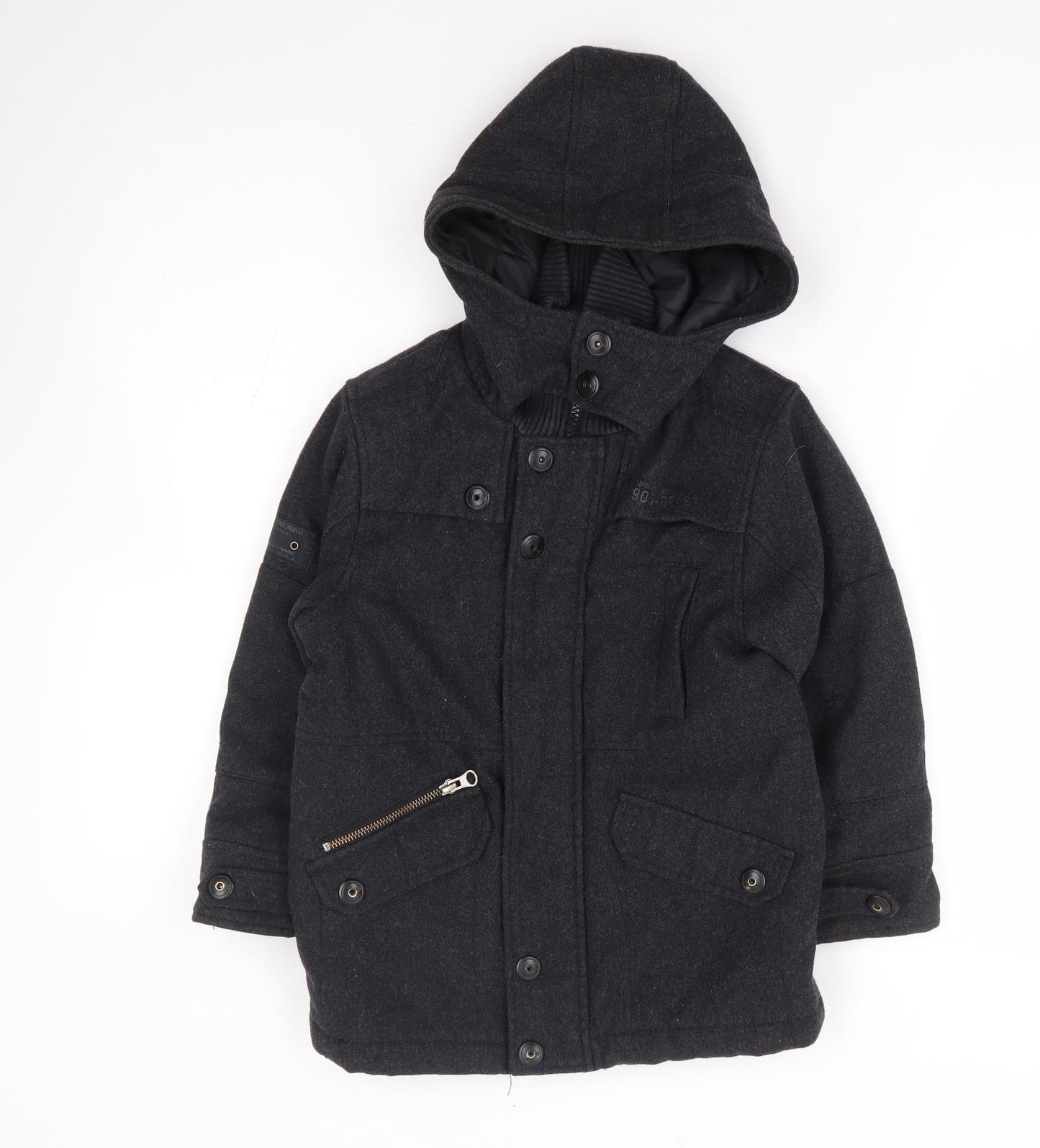 NEXT Boys Grey Jacket Coat Size 5 Years Zip