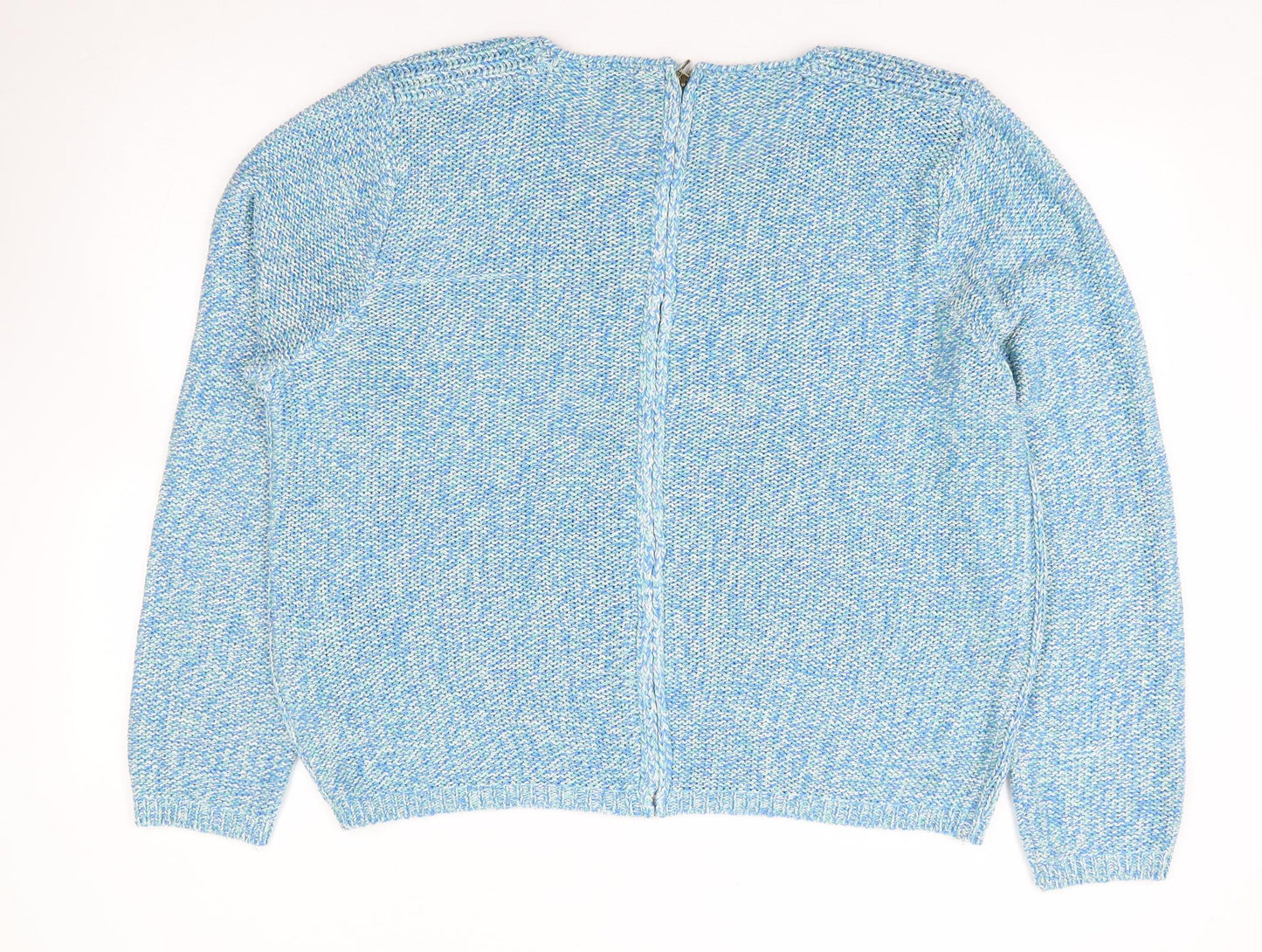 F&F Womens Blue Round Neck Acrylic Pullover Jumper Size 20