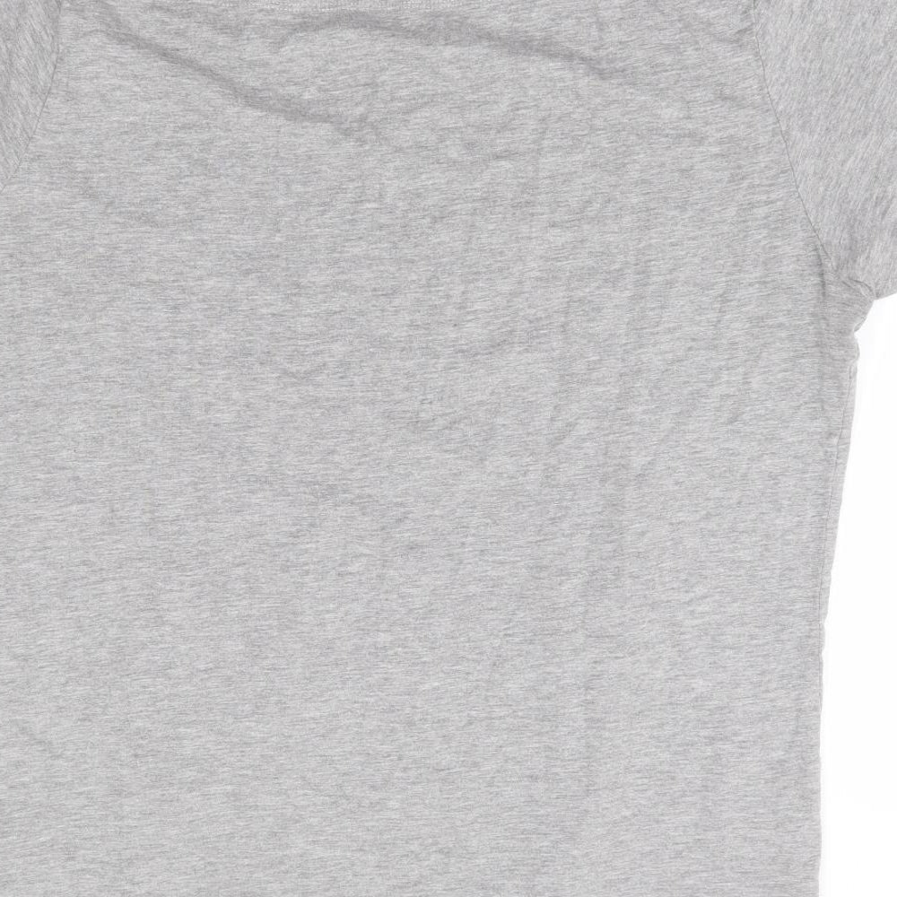 French Connection Womens Grey Cotton Basic T-Shirt Size XL Crew Neck