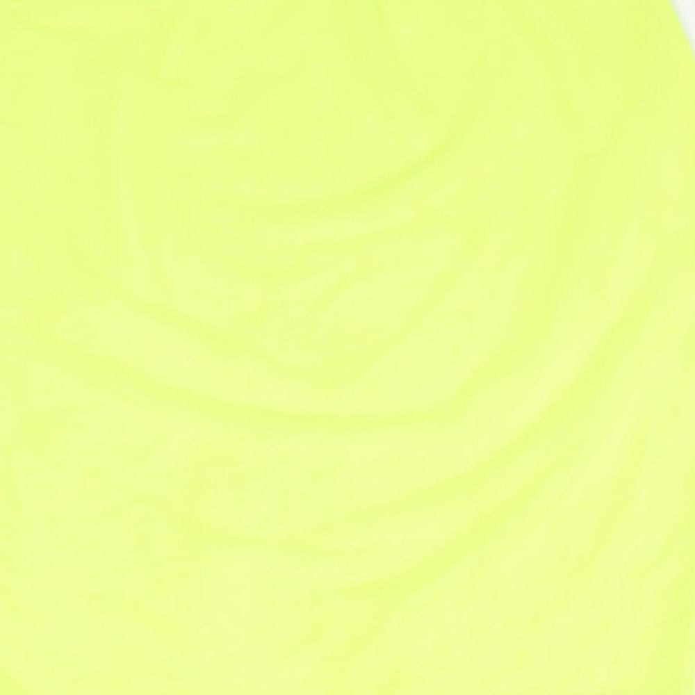 PRETTYLITTLETHING Womens Yellow Polyester A-Line Skirt Size 12 - Neon