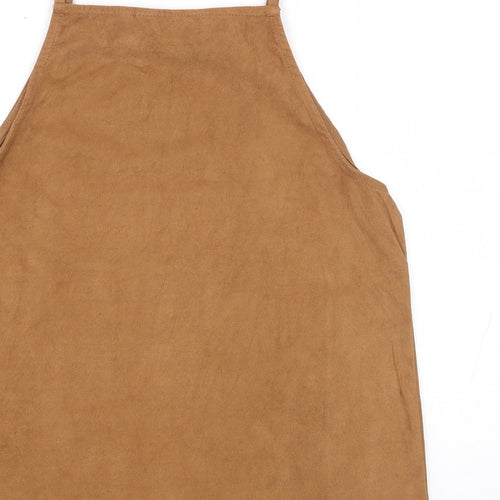 New Look Womens Brown Polyester Camisole Tank Size 10 Square Neck