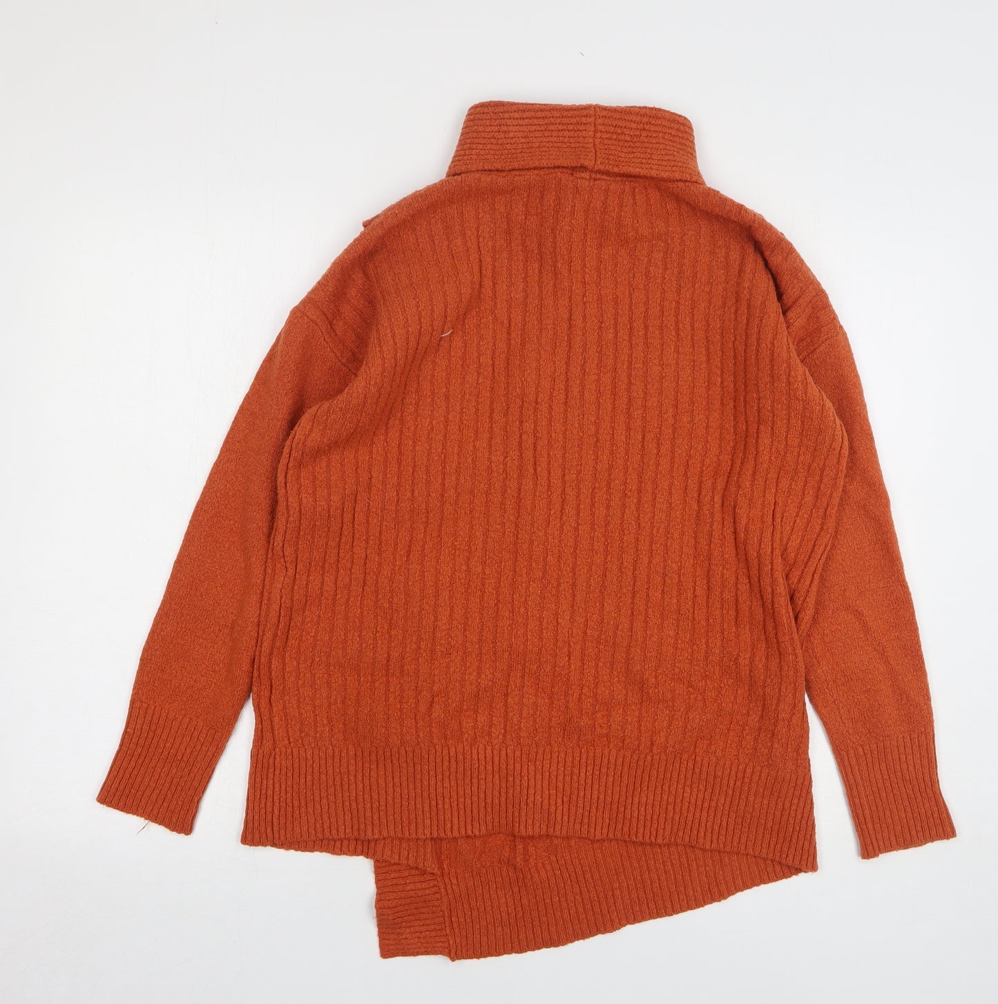 Wallis Womens Orange Roll Neck Acrylic Pullover Jumper Size S