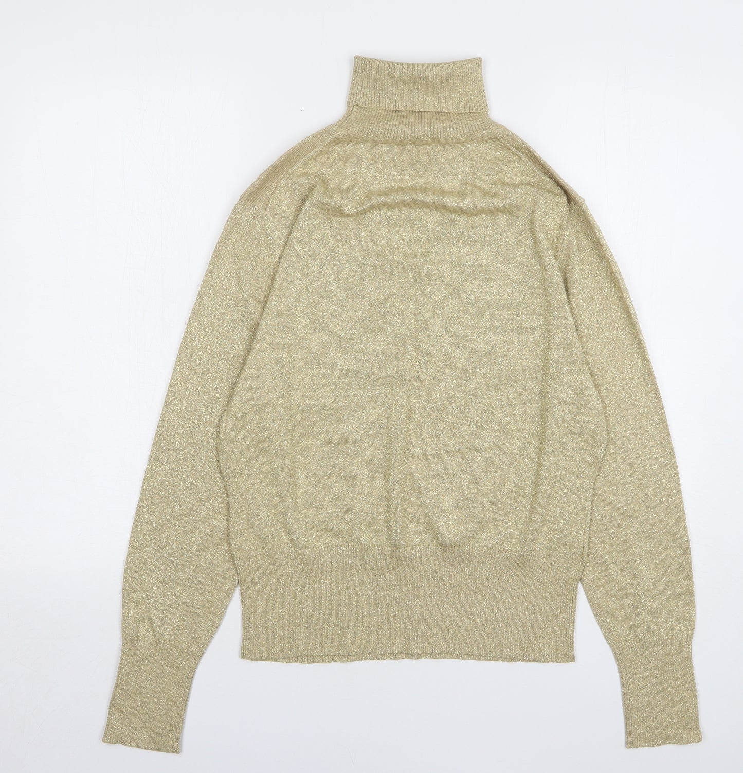 Amatanto Womens Beige Roll Neck Viscose Pullover Jumper Size 18