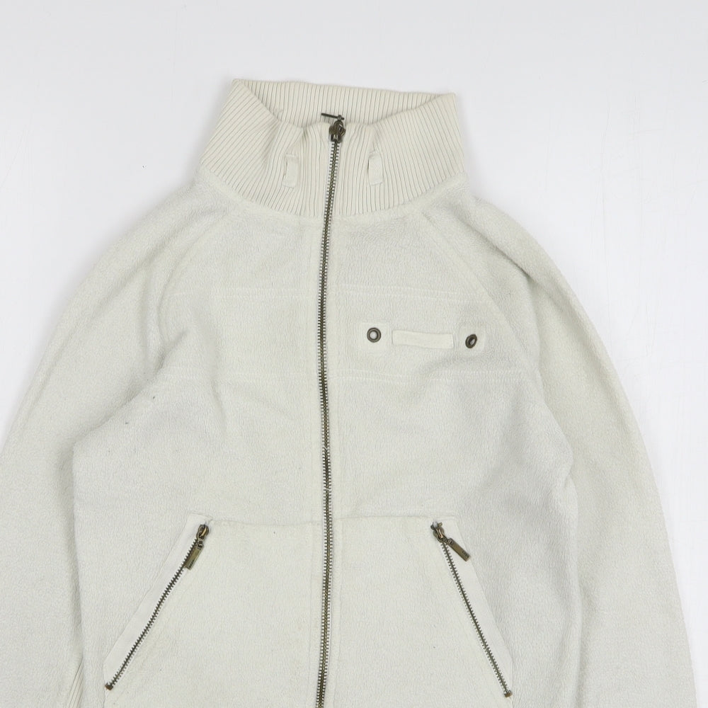NEXT Womens White Polyester Full Zip Sweatshirt Size 6 Zip