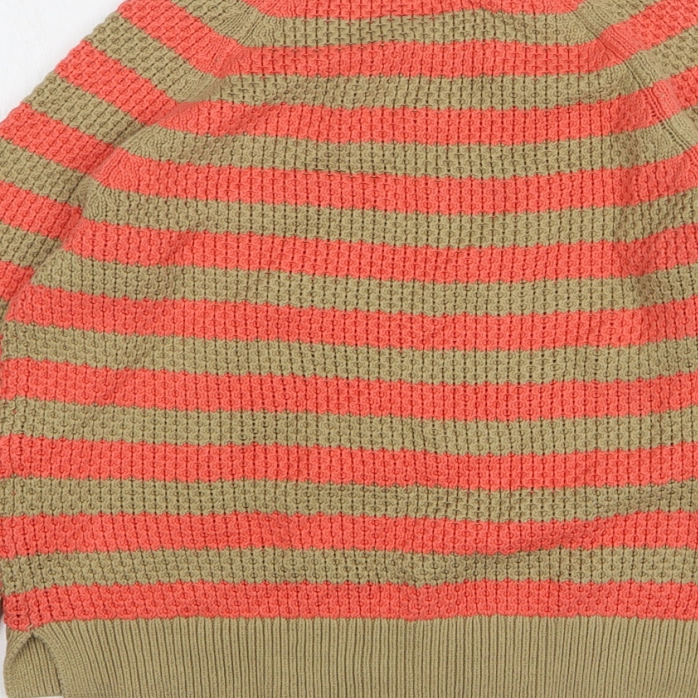 Boden Womens Multicoloured Round Neck Striped Cotton Pullover Jumper Size 12