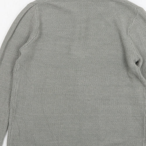 Conbipel Womens Grey Collared Cotton Cardigan Jumper Size M