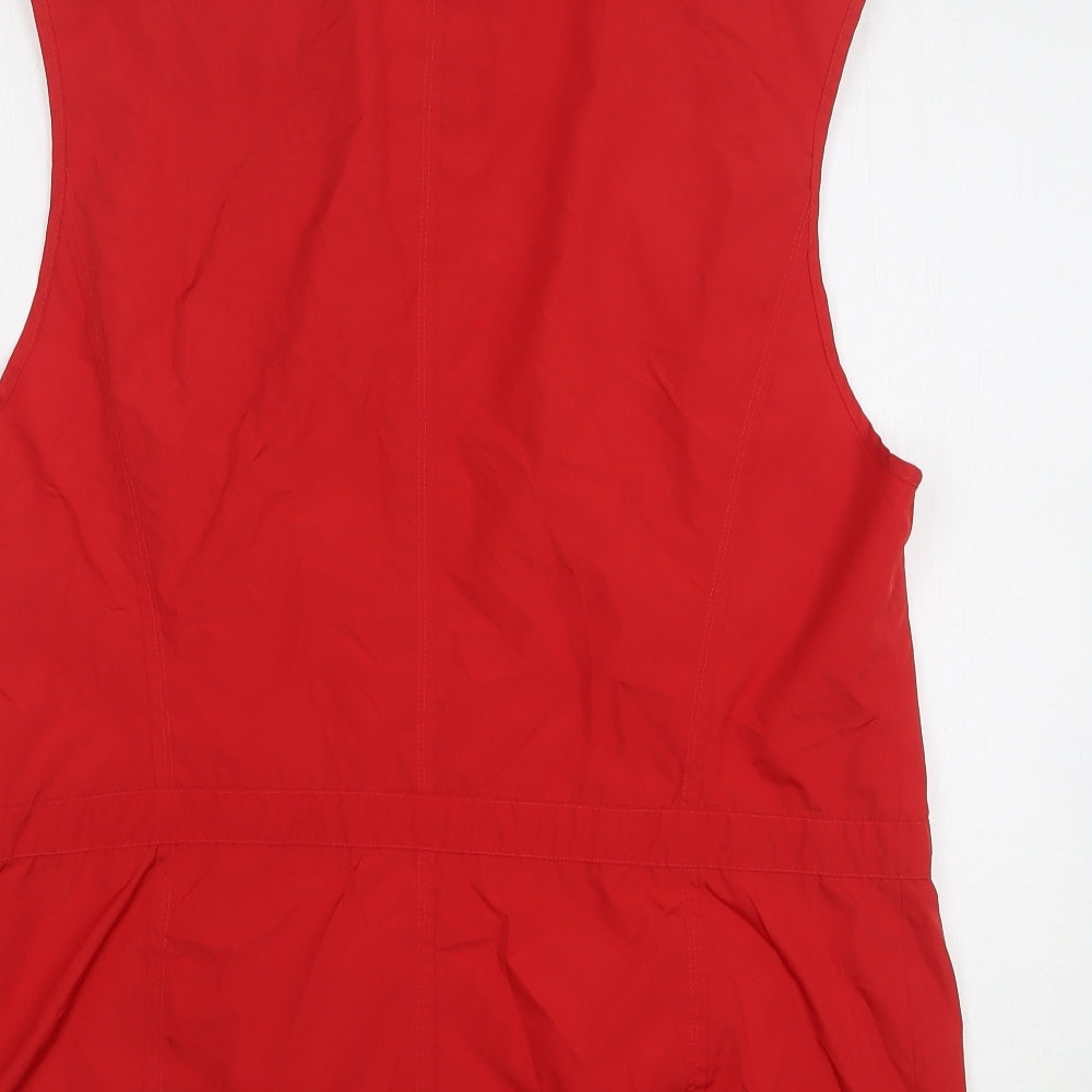 Gerry Weber Womens Red Gilet Jacket Size 18 Zip
