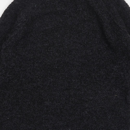 New Look Womens Grey V-Neck Polyester Cardigan Jumper Size S