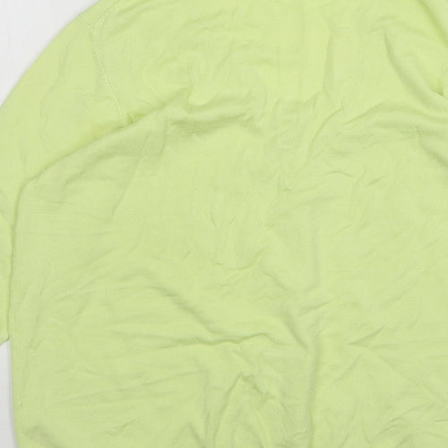 Marks and Spencer Womens Green V-Neck Viscose Pullover Jumper Size 18
