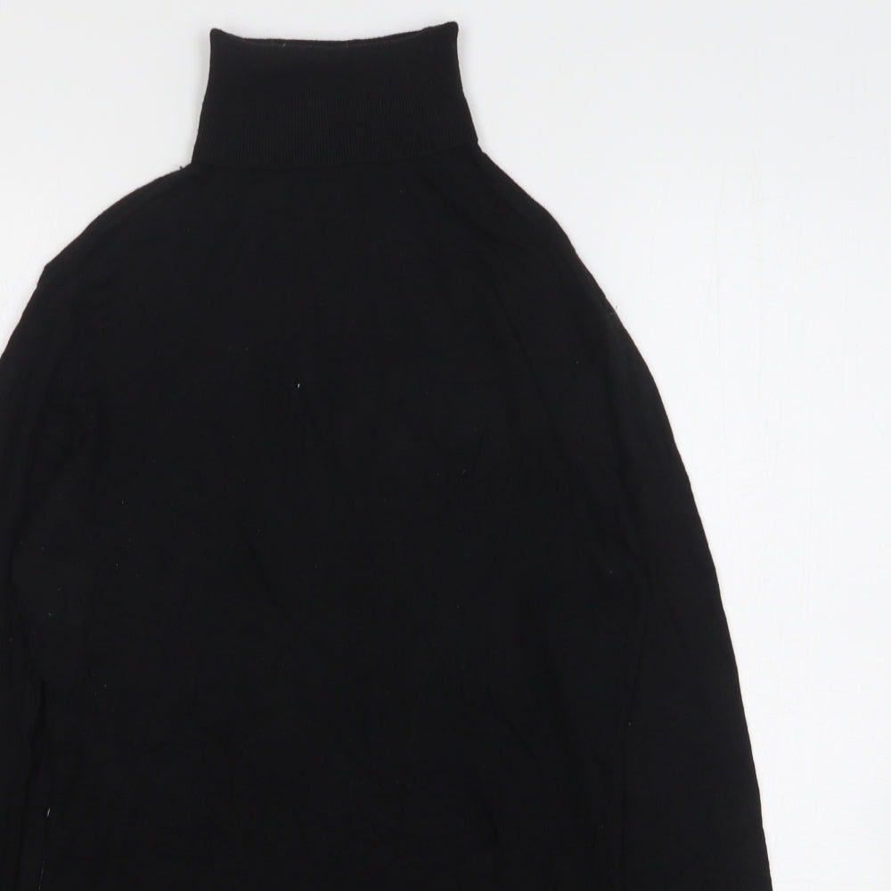 H&M Womens Black Roll Neck Polyester Pullover Jumper Size M