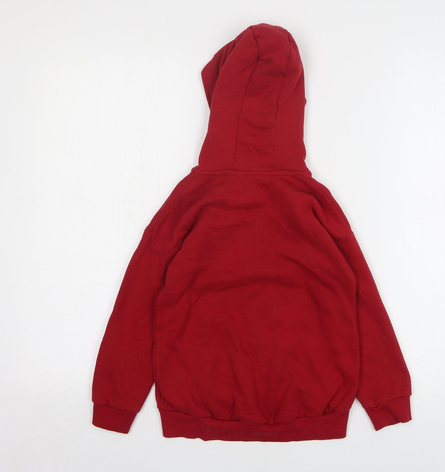 NEXT Girls Red Cotton Full Zip Hoodie Size 6 Years Zip