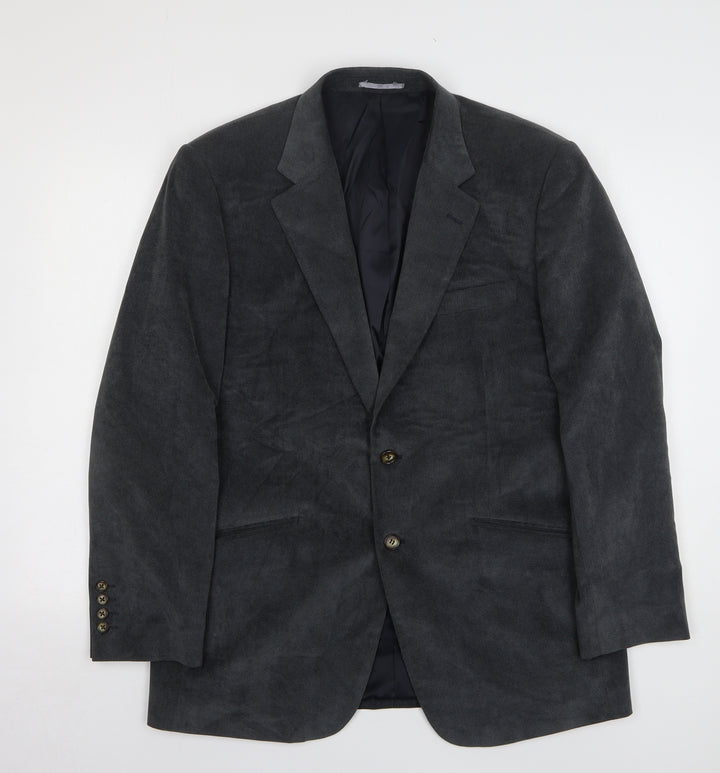 Brook Taverner Mens Grey Polyester Jacket Suit Jacket Size 40