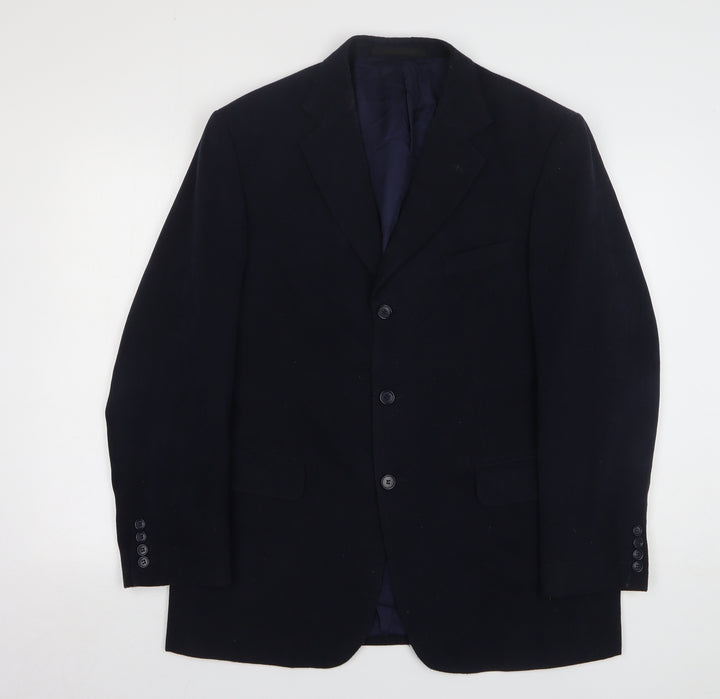 Seconds Mens Blue Polyester Jacket Suit Jacket Size 42