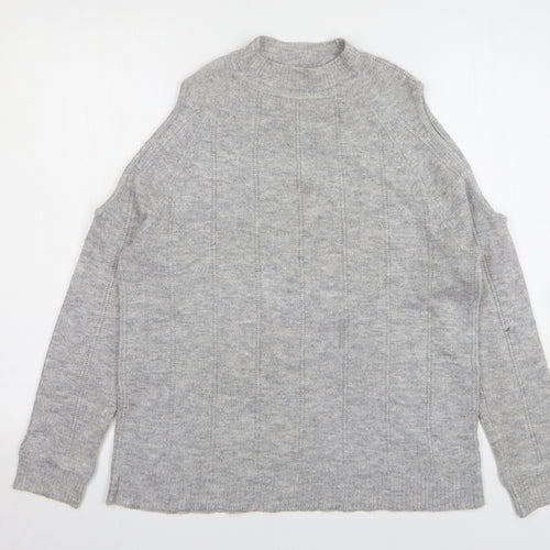 Lottie Womens Grey Round Neck Polyester Pullover Jumper Size 16