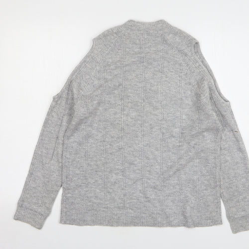 Lottie Womens Grey Round Neck Polyester Pullover Jumper Size 16