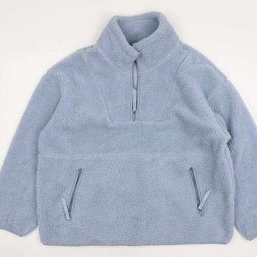 Primark Womens Blue Polyester Pullover Sweatshirt Size 4 Zip
