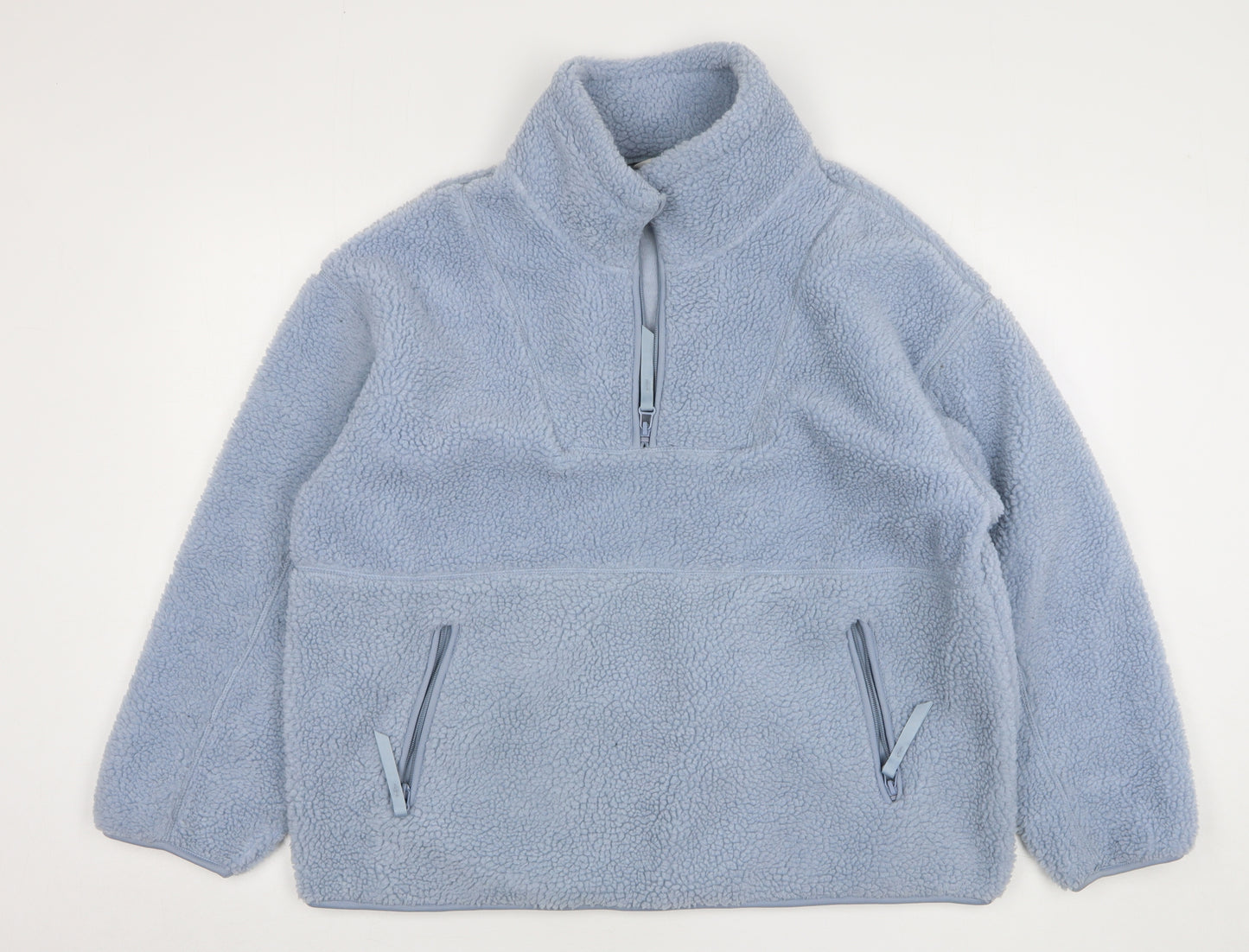Primark Womens Blue Polyester Pullover Sweatshirt Size 4 Zip