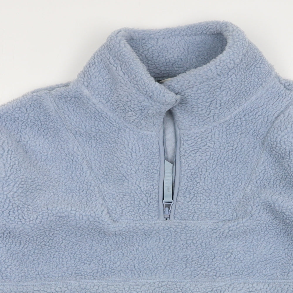 Primark Womens Blue Polyester Pullover Sweatshirt Size 4 Zip