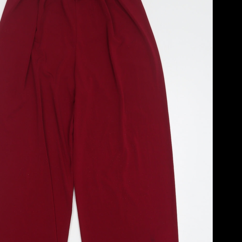 Saloos Womens Red Polyester Harem Trousers Size 14 L30 in Regular Tie