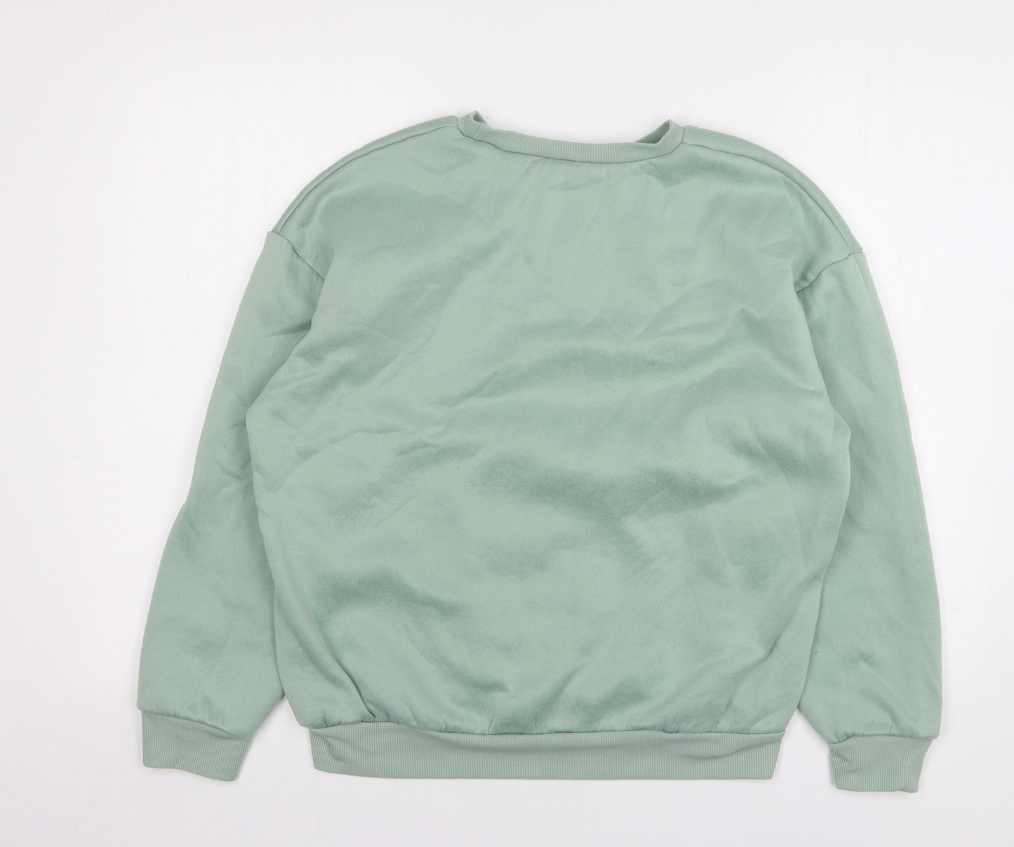 SheIn Womens Green Polyester Pullover Sweatshirt Size L
