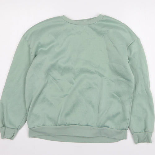 SheIn Womens Green Polyester Pullover Sweatshirt Size L