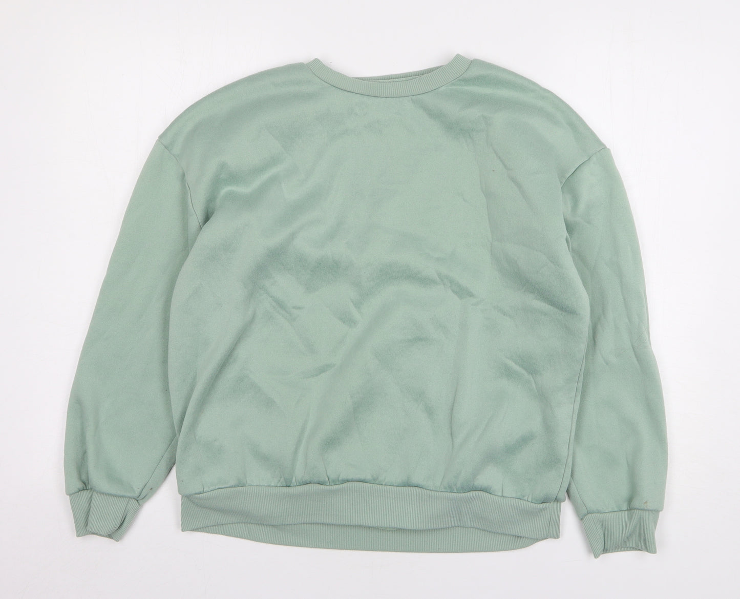 SheIn Womens Green Polyester Pullover Sweatshirt Size L